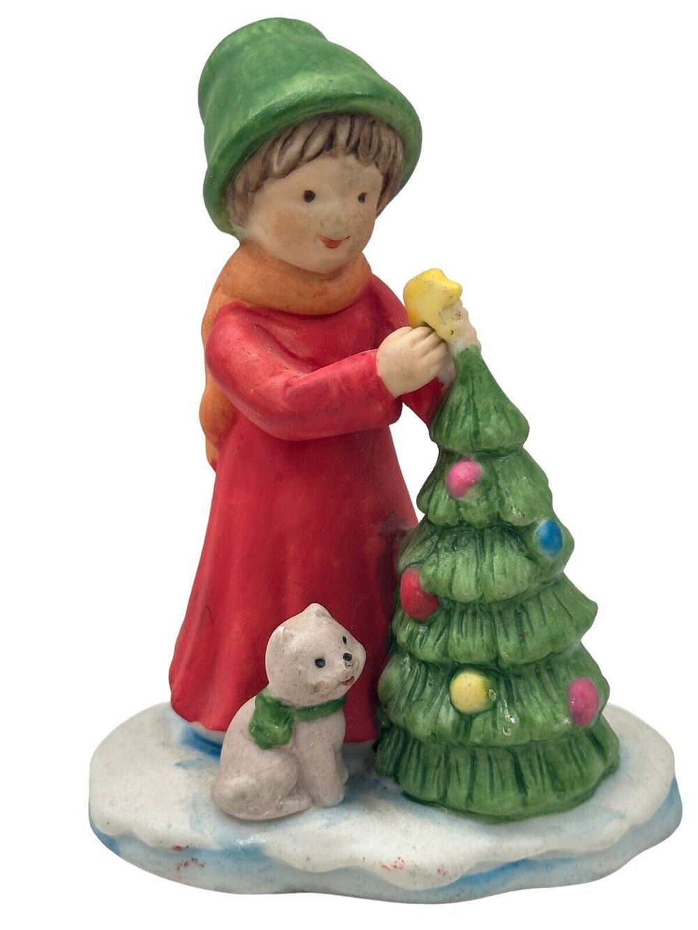 NAPCOWARE Merry Christmas Tree Girl Pet Figurine COUNTRY COUSINS Winter 660